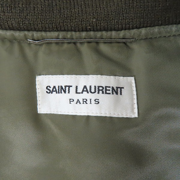 実際に弊社で買取させて頂いたSAINT LAURENT/サンローラン ボンバージャケット 397643 Y5301/48の画像 3枚目