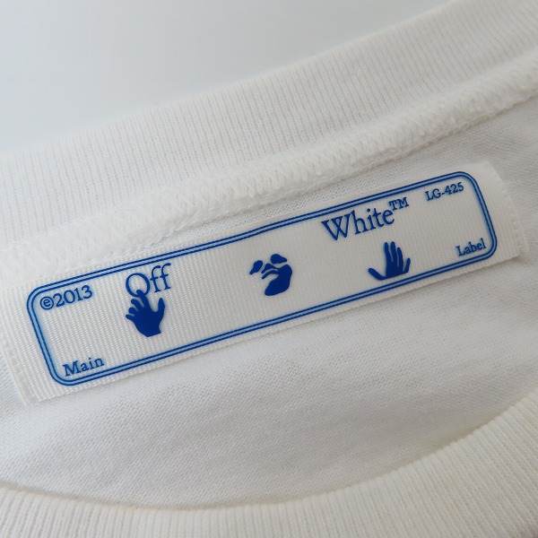 実際に弊社で買取させて頂いた【JPタグ】OFF-WHITE/オフホワイト 20FW MARKER L/S TEE マーカーロングスリーブTシャツ OMAB001E20JER003/XLの画像 2枚目