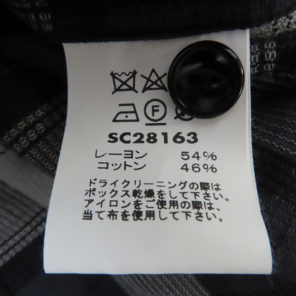 実際に弊社で買取させて頂いたSUGAR CANE/シュガーケーン 長袖ドビーチェック ワークシャツ  ブラック×グレー SC28163 /Mの画像 3枚目