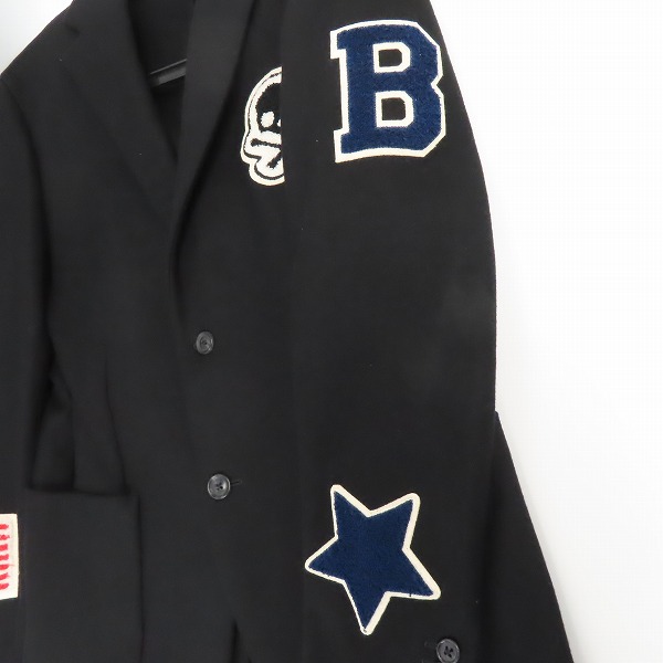 実際に弊社で買取させて頂いたHYDROGEN/ハイドロゲン スカル ワッペン ウール テーラードジャケット /48の画像 8枚目