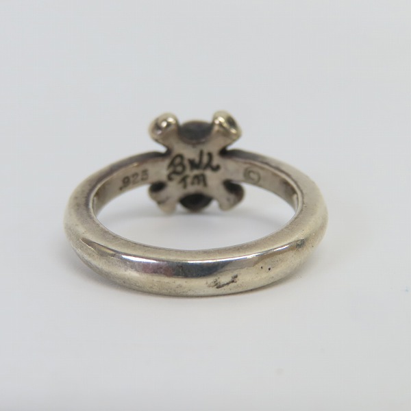 実際に弊社で買取させて頂いたBILL WALL LEATHER/BWL/ビルウォールレザー スモール クロスボーンスカル リング 13号の画像 3枚目