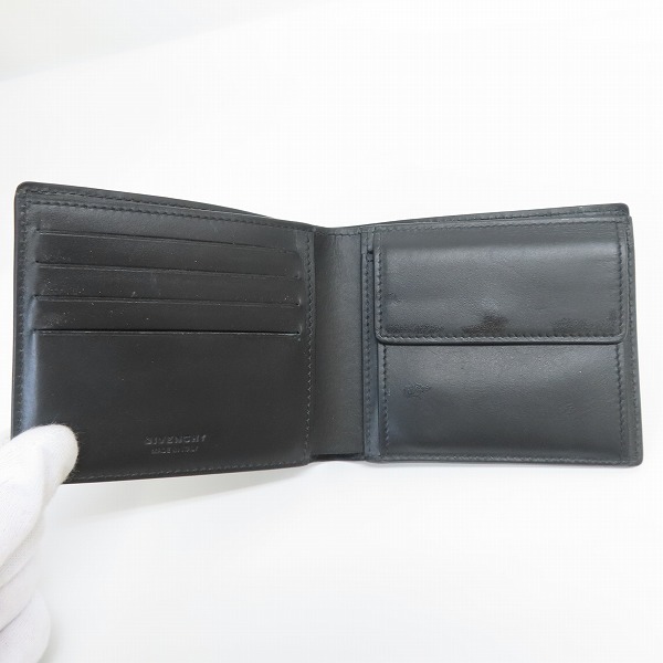 実際に弊社で買取させて頂いたGIVENCHY/ジバンシイ ロゴ型押し レザー二つ折り財布 の画像 3枚目