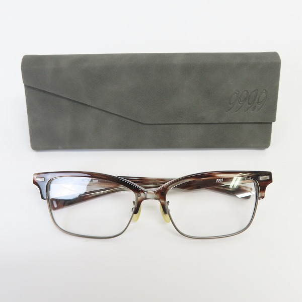 実際に弊社で買取させて頂いた999.9/フォーナインズ ウェリントン型 メガネフレーム/アイウェア/眼鏡 M-27 6023の画像 9枚目