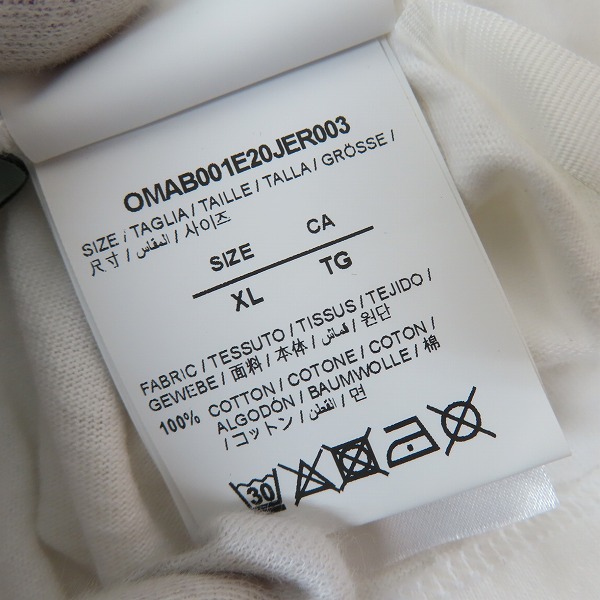 実際に弊社で買取させて頂いた【JPタグ】OFF-WHITE/オフホワイト 20FW MARKER L/S TEE マーカーロングスリーブTシャツ OMAB001E20JER003/XLの画像 3枚目