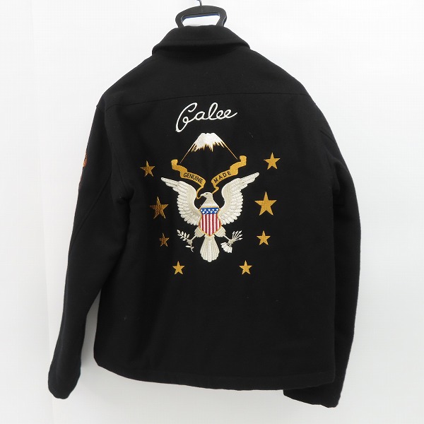 実際に弊社で買取させて頂いたCALEE/キャリー 16AW 刺繍デザイン Melton souvenir jacket/メルトン スーベニア ジャケット/Lの画像 1枚目