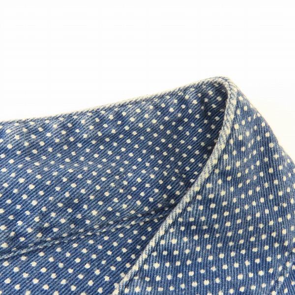 実際に弊社で買取させて頂いたCALEE/キャリー バンドカラー ドット 長袖シャツ /Mの画像 6枚目