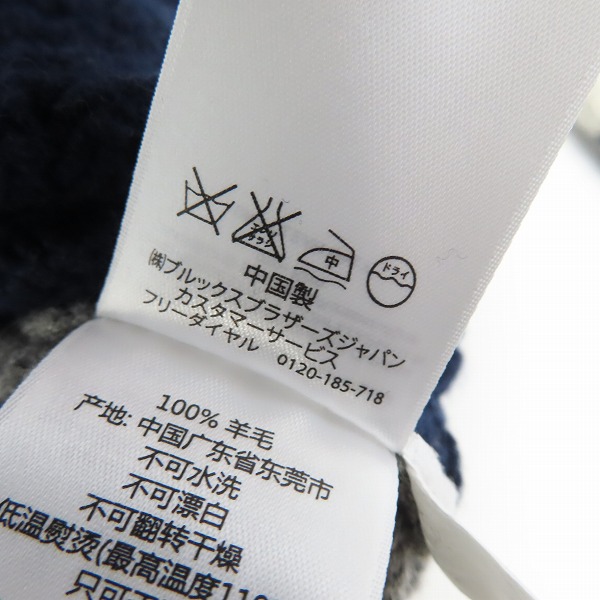 実際に弊社で買取させて頂いた【未使用】BROOKS BROTHERS Red Fleece/ブルックスブラザーズレッドフリース 袖柄切替 ニット/Sの画像 4枚目