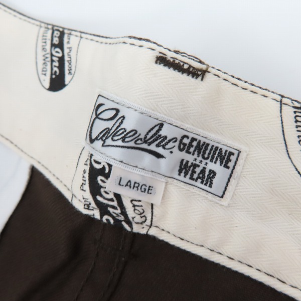 実際に弊社で買取させて頂いたCALEE/キャリー ワークパンツ ブラウン/Lの画像 3枚目