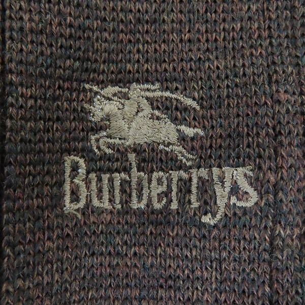 実際に弊社で買取させて頂いたBURBERRYS/バーバリーズ スエード レザー 切り替え エルボーパッチ ニット カーディガン/XL の画像 3枚目