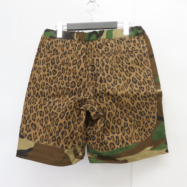 実際に弊社で買取させて頂いたuniform experiment/ユニフォームエクスペリメント サイドパネルイージーショーツ レオパード柄 UE-160080/2の画像 1枚目