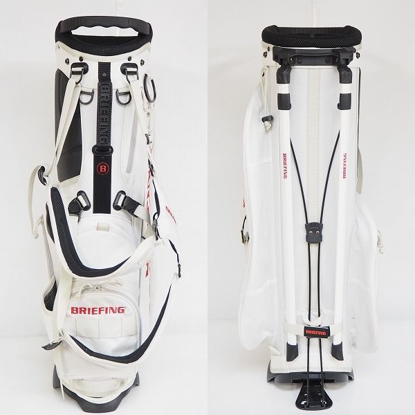 実際に弊社で買取させて頂いたBRIEFING/ブリーフィング BRG213D23 HOLIDAY COLLECTION 9.5型スタンド式5分割キャディバッグ 47インチ対応 ホワイトの画像 2枚目