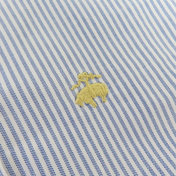 実際に弊社で買取させて頂いたBROOKS BROTHERS/ブルックスブラザーズ ストライプ長袖シャツ ロゴ刺繍/XSの画像 3枚目