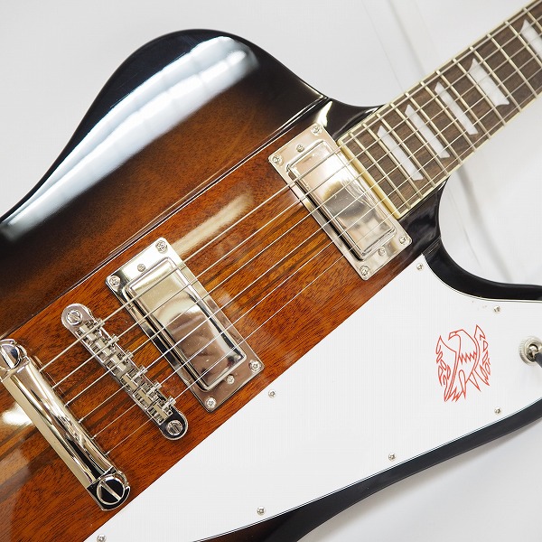 実際に弊社で買取させて頂いた★Epiphone/エピフォン Firebird VS/Vintage Sunburst ファイヤーバード 2022年製 ソフトケース付 の画像 5枚目
