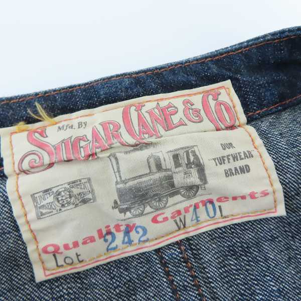 実際に弊社で買取させて頂いたSUGAR CANE/シュガーケーン Lot 242 Denim Work Vest/デニムワークベスト SC12242/40の画像 2枚目