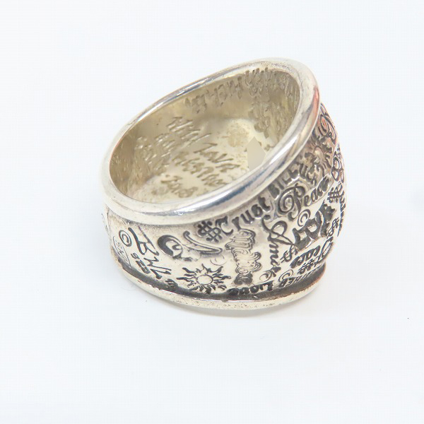 実際に弊社で買取させて頂いたBILL WALL LEATHER/ビルウォールレザー GRAFFITI DOME RING/グラフィティドームリング/18-20号の画像 4枚目