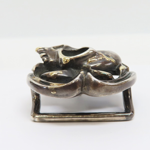 実際に弊社で買取させて頂いた【カスタム】BILL WALL LEATHER/BWL/ビルウォールレザー スカル シルバーバックルの画像 2枚目