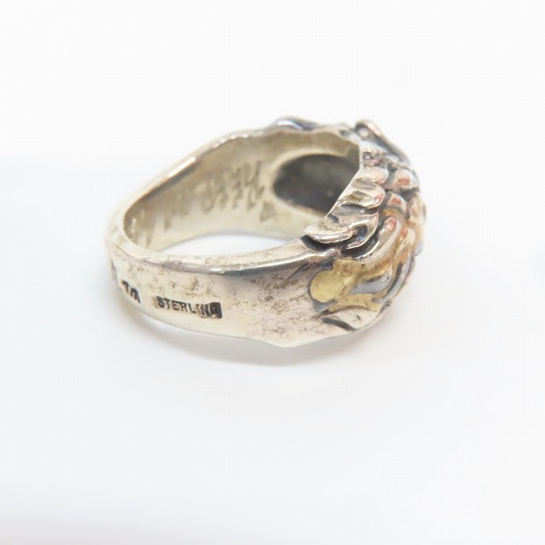 実際に弊社で買取させて頂いたBILL WALL LEATHER/ビルウォールレザー ラージイーグルリング/19.5-21号の画像 4枚目