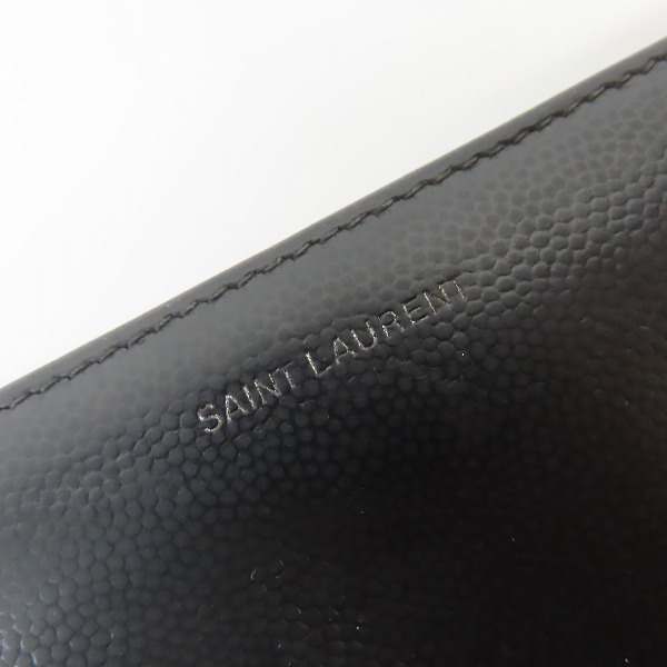 実際に弊社で買取させて頂いた【難あり】SAINT LAURENT PARIS/サンローランパリ レザー ラウンドファスナー オーガナイザーの画像 6枚目