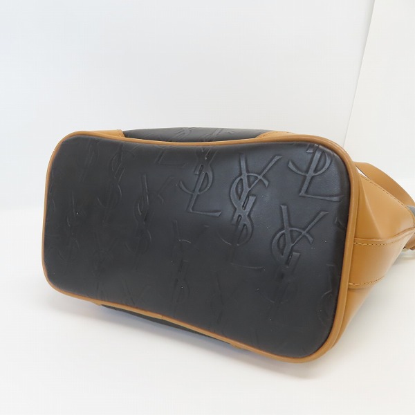 実際に弊社で買取させて頂いたYves Saint Laurent/イヴサンローラン モノグラム 巾着型 2WAY ショルダーバッグの画像 3枚目