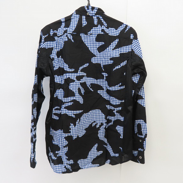 実際に弊社で買取させて頂いたuniform experiment/ユニフォーム エクスペリメント サイドメッシュ チェック/総柄 長袖シャツ UE-150078 /3の画像 1枚目