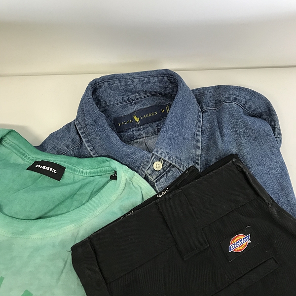 実際に弊社で買取させて頂いた【おまとめ品】ディーゼル/ディッキーズ/ラルフローレン 等 長袖シャツ/パンツ/半袖Tシャツ 他の画像 1枚目