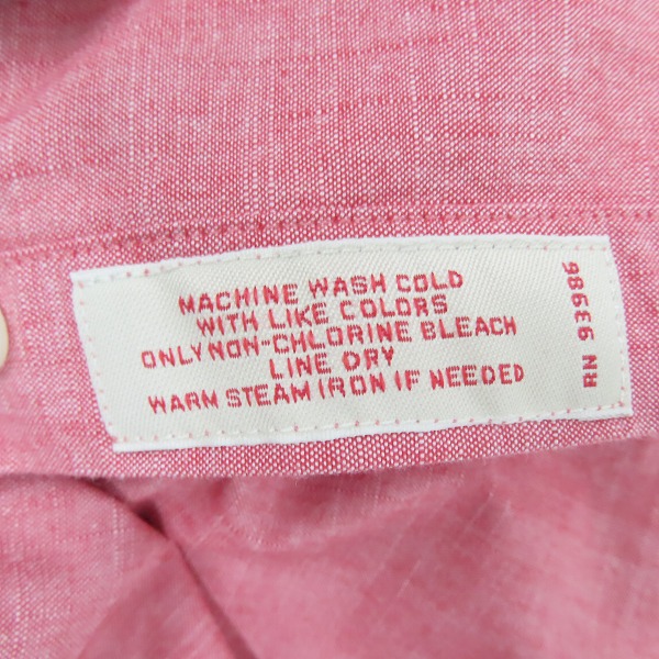 実際に弊社で買取させて頂いたBrooks Brothers/ブルックスブラザーズ 長袖 B.D.シャツ Mの画像 5枚目