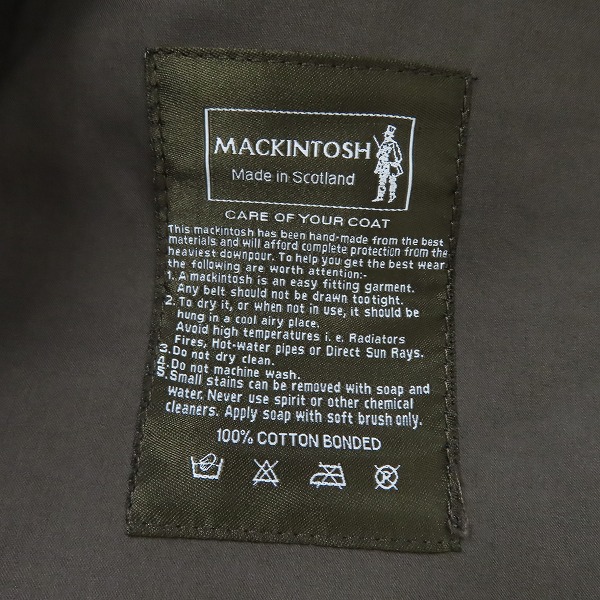 実際に弊社で買取させて頂いたMARGARET HOWELL×MACKINTOSH/マーガレットハウエル×マッキントッシュ ステンカラーコート 578-212104/1の画像 3枚目