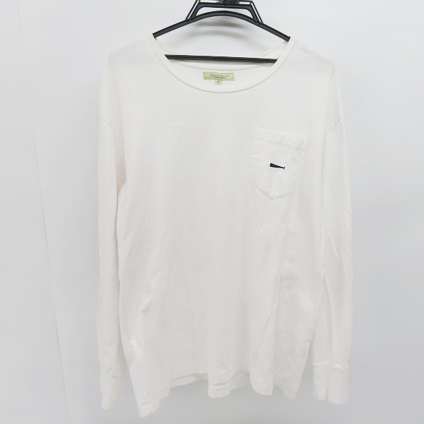 実際に弊社で買取させて頂いたDESCENDANT/ディセンダント cachalot 胸ポケ/刺繍 ロンT ホワイト/2
