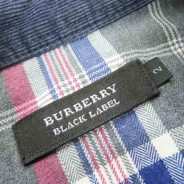 実際に弊社で買取させて頂いたBURBERRY BLACK LABEL/バーバリーブラックレーベル チェックシャツ D1M21-620-07/2の画像 2枚目