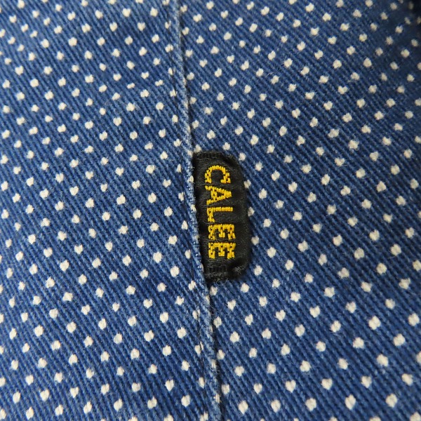 実際に弊社で買取させて頂いたCALEE/キャリー バンドカラー ドット 長袖シャツ /Mの画像 5枚目