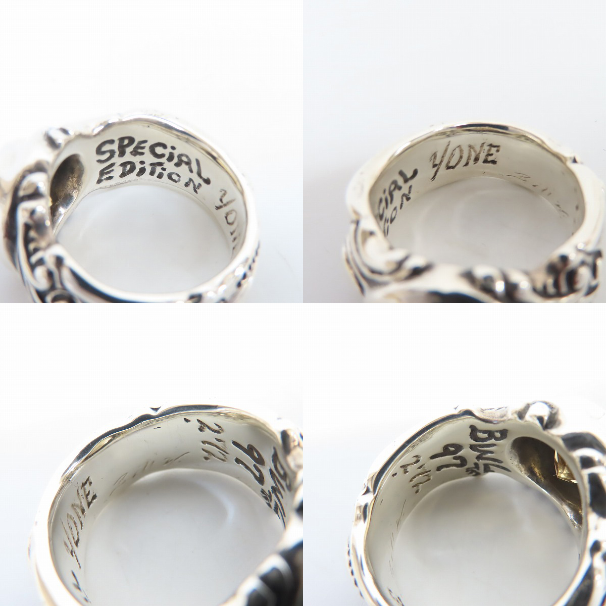 実際に弊社で買取させて頂いた【ギャラ付き】BWL/ビルウォールレザー 20TH ANNIVERSARY CZリング R215/16.5号-17号の画像 6枚目