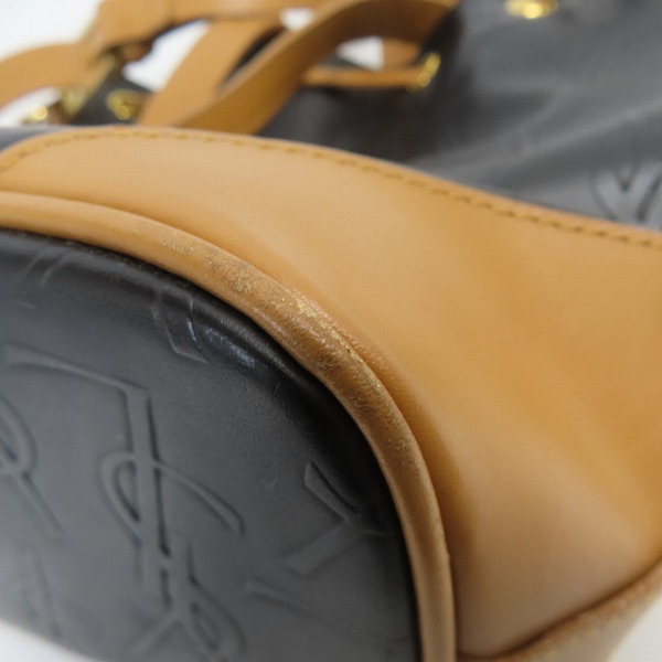 実際に弊社で買取させて頂いたYves Saint Laurent/イヴサンローラン モノグラム 巾着型 2WAY ショルダーバッグの画像 7枚目