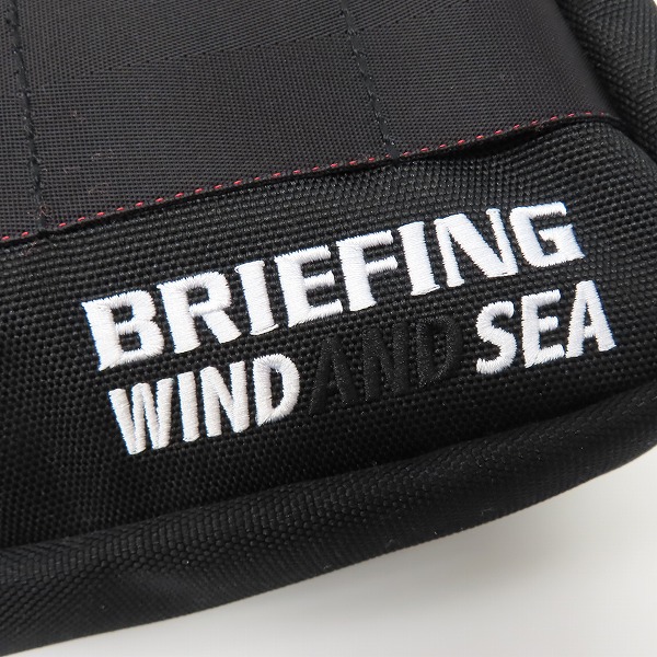 実際に弊社で買取させて頂いたWIND AND SEA×BRIEFING GOLF/ウィンダンシー×ブリーフィング ダブルジップポーチ/ブラックの画像 4枚目