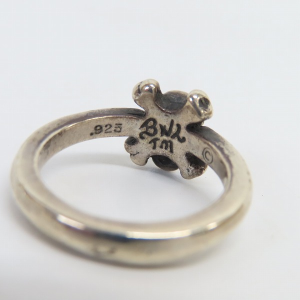 実際に弊社で買取させて頂いたBILL WALL LEATHER/BWL/ビルウォールレザー スモール クロスボーンスカル リング 13号の画像 6枚目