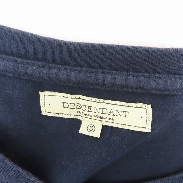 実際に弊社で買取させて頂いたDESCENDANT/ディセンダント cachalot 胸ポケ/刺繍 ロンT ネイビー /3の画像 2枚目