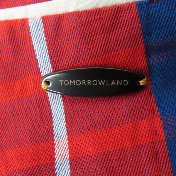実際に弊社で買取させて頂いたTOMORROWLAND/トゥモローランド チェック リネン混 テーラードジャケット /48の画像 2枚目