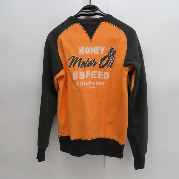 実際に弊社で買取させて頂いたTHE FLAT HEAD/フラットヘッド Honey MOTOR OIL ラグランスリーブ スウェット/トレーナー/Mの画像 1枚目