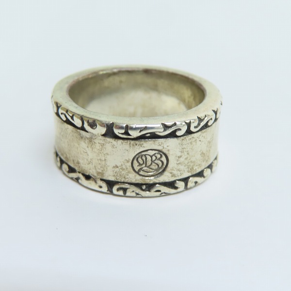 実際に弊社で買取させて頂いたBILL WALL LEATHER/BWL/ビルウォールレザー ウェーブ ロゴ ボックス リング/20-21号の画像 4枚目