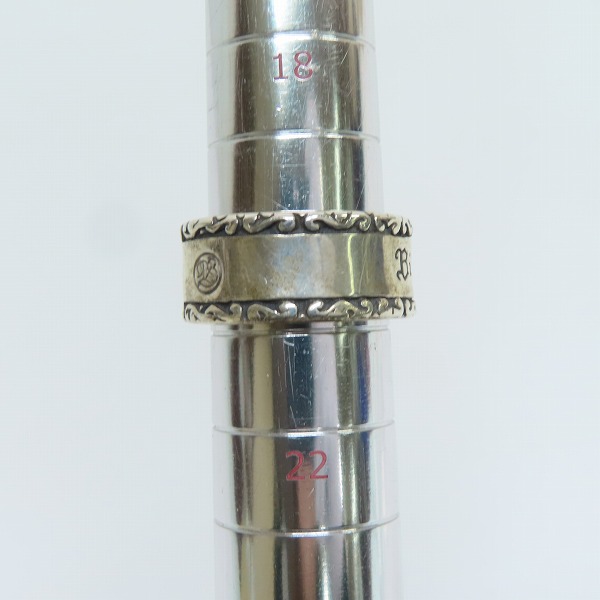 実際に弊社で買取させて頂いたBILL WALL LEATHER/BWL/ビルウォールレザー ウェーブ ロゴ ボックス リング/20-21号の画像 6枚目