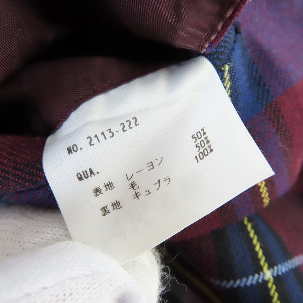 実際に弊社で買取させて頂いたLAD MUSICIAN/ラッドミュージシャン チェックベスト/42の画像 3枚目