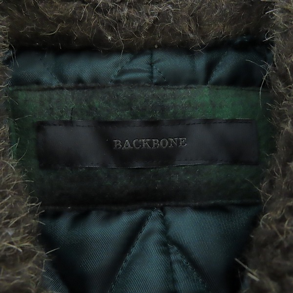 実際に弊社で買取させて頂いたBACKBONE/バックボーン チェック ランチジャケット BB14FW-B17/Mの画像 2枚目