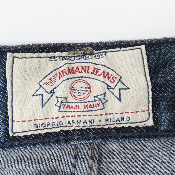 実際に弊社で買取させて頂いたARMANI JEANS/アルマーニジーンズ ロゴプレート ワイド ペインターパンツ/バギーパンツ 32の画像 3枚目