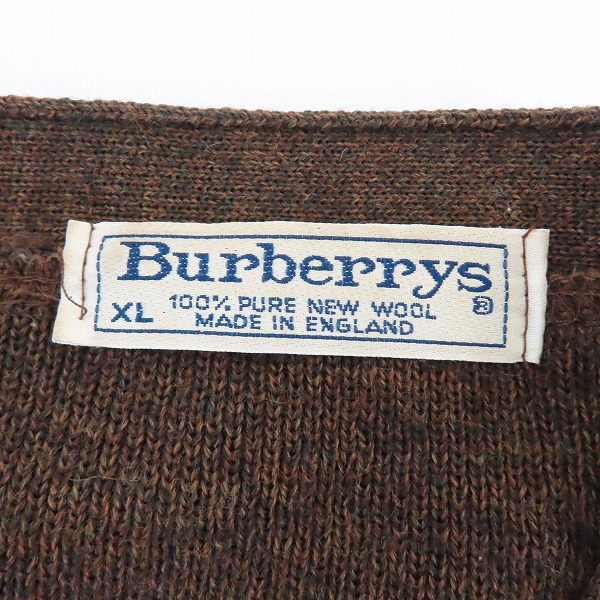 実際に弊社で買取させて頂いたBURBERRYS/バーバリーズ スエード レザー 切り替え エルボーパッチ ニット カーディガン/XL の画像 2枚目