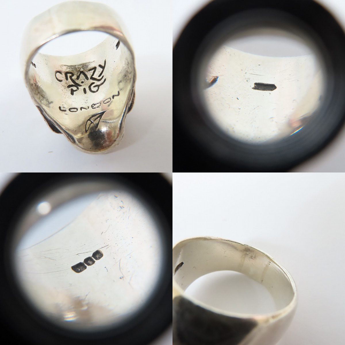 実際に弊社で買取させて頂いたCRAZY PIG/クレイジーピッグ 限定スカル リング/17.5-19.5号の画像 6枚目