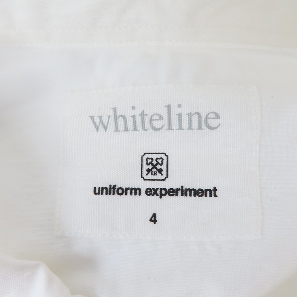 実際に弊社で買取させて頂いたuniform experiment/ユニフォームエクスペリメント whiteline BAGGAGE TAG B.D SHIRT UE-170006/4の画像 2枚目