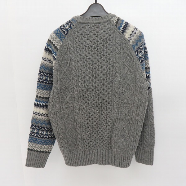 実際に弊社で買取させて頂いた【未使用】BROOKS BROTHERS Red Fleece/ブルックスブラザーズレッドフリース 袖柄切替 ニット/Sの画像 1枚目