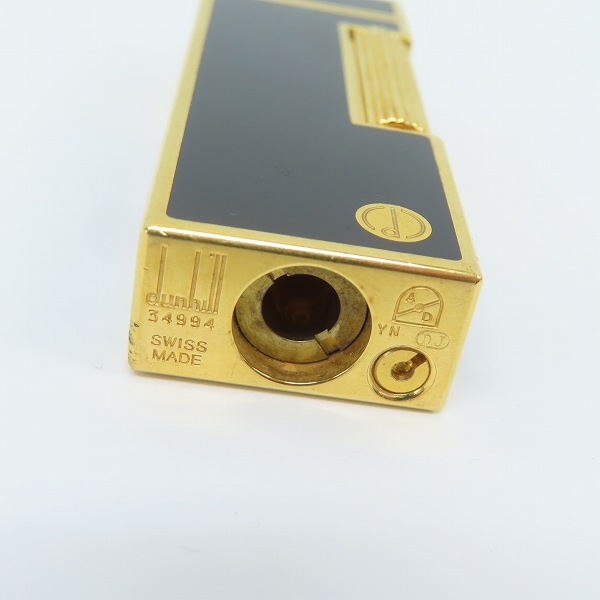 実際に弊社で買取させて頂いた【難あり】dunhill/ダンヒル ガスライター ブラック×ゴールドの画像 5枚目