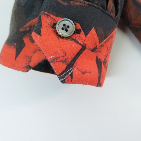 実際に弊社で買取させて頂いたPaul Smith/ポールスミス 薔薇 総柄 長袖 コットンシャツ/Mの画像 6枚目