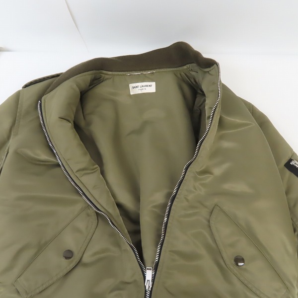 実際に弊社で買取させて頂いたSAINT LAURENT/サンローラン ボンバージャケット 397643 Y5301/48の画像 2枚目