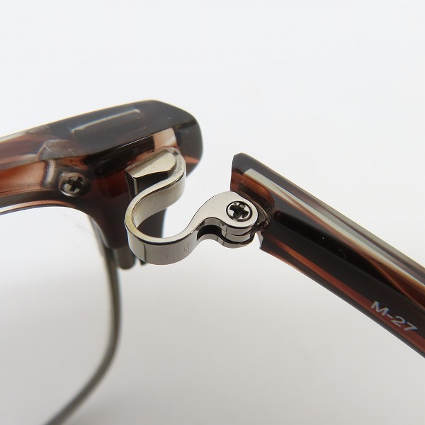 実際に弊社で買取させて頂いた999.9/フォーナインズ ウェリントン型 メガネフレーム/アイウェア/眼鏡 M-27 6023の画像 5枚目